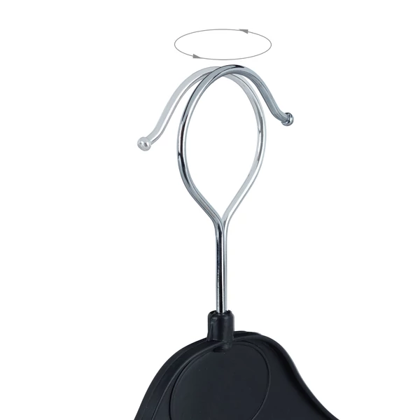 műanyag vállfa forgatható akasztó része fémből