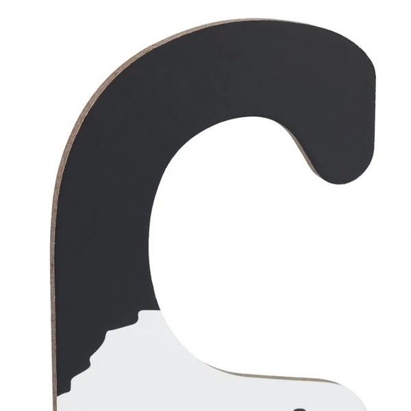 Panda mintás kartonpapír gyere vállfa akasztója közelről