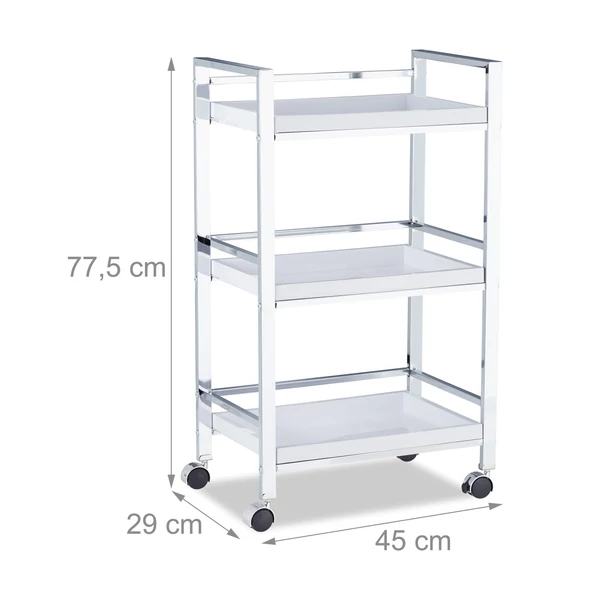 Hajkon fém zsúrkocsi méretei