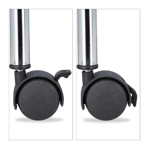 Kordan acélból készült zsúrkocsi és tálalókocsi görgős lábai