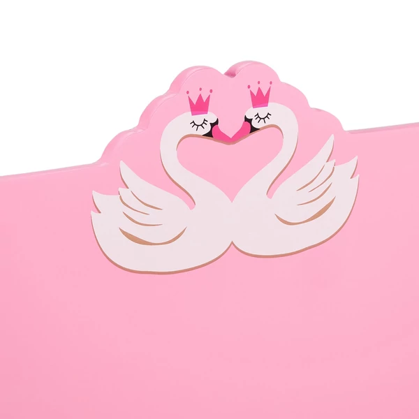 Hattyú Mintás Gyerek Ágykeret 70 x 140 cm + Ágyrács