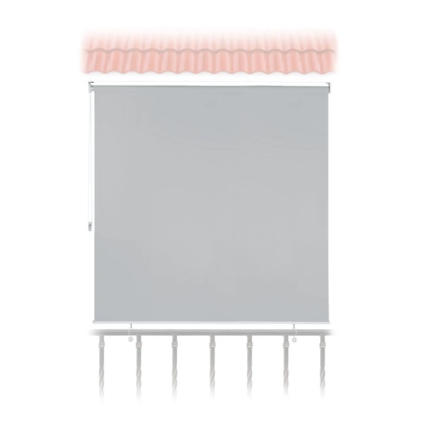 HAFNOK Kültéri Függőleges Napellenző, Terasz Árnyékoló Roló 140 x 140 cm