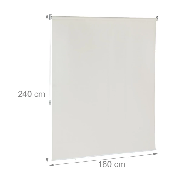 240 x 180 cm méretű függőleges napellenző és árnyékoló méretekkel