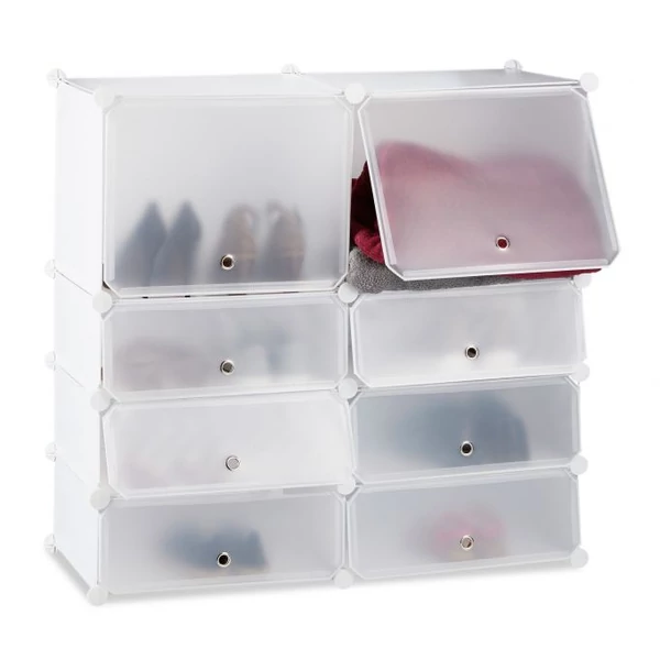 LACY Cipőtartó, 8 Tároló Rekesszel, 3 Színben