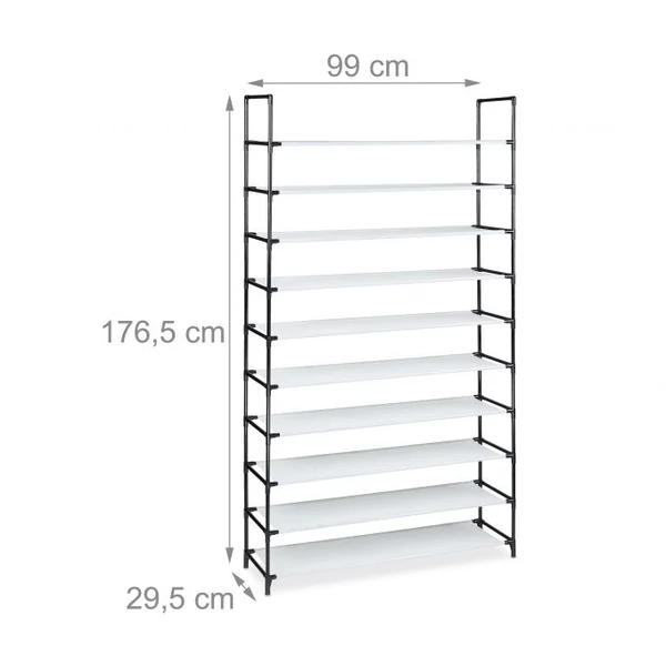 Cipőtartó Állvány 50 Pár Cipőnek, 5 Választható Színben