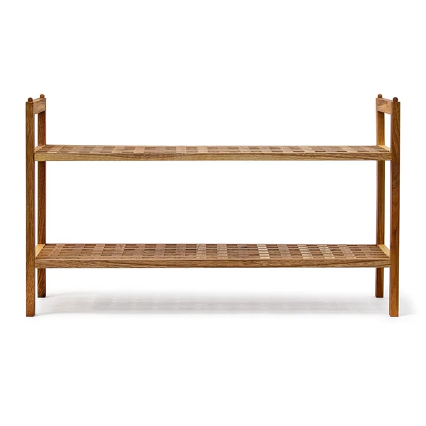 Lio valódi diófa cipőtartó állvány üresen szemből