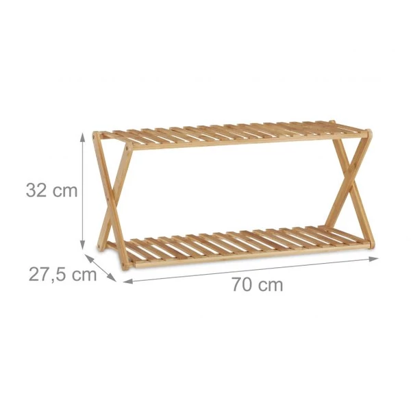 SHIORI Összecsukható Bambusz Cipőtartó