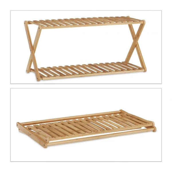 SHIORI Összecsukható Bambusz Cipőtartó