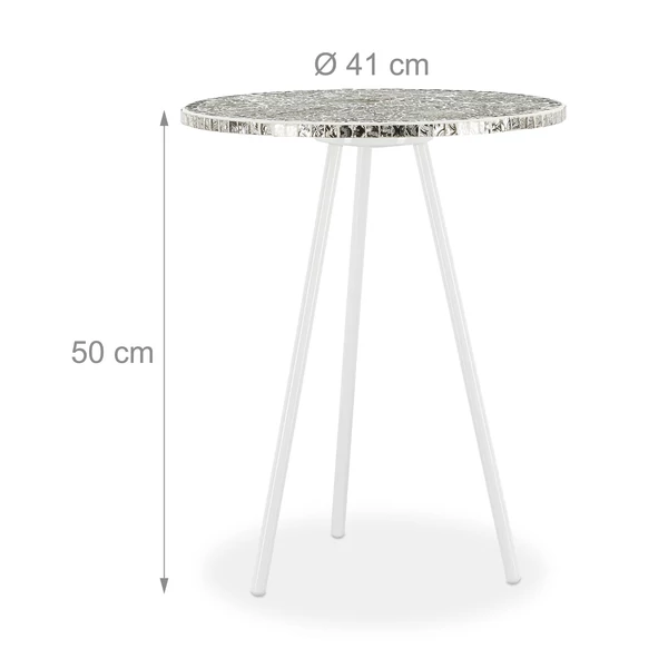 Mozaik Dohányzóasztal Krém