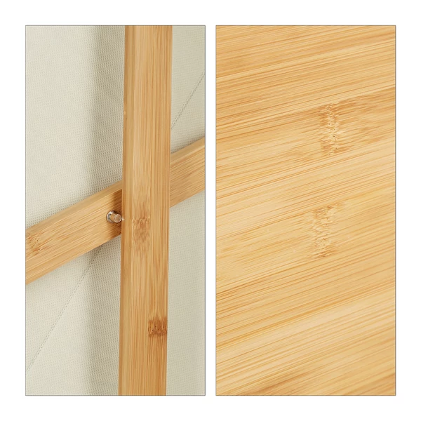 NICOL Bambusz Fürdőszoba Polc és Szennyestartó