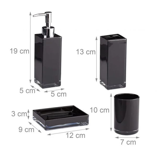 BOLP Szappanadagoló, Szappantartó, Fogkefe és Fogkrémtartó Szett