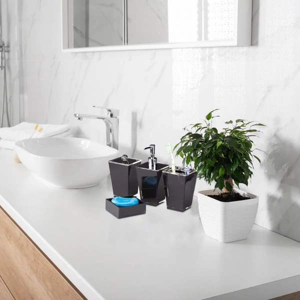 BOLPON Szappanadagoló, Szappantartó, Fogkefe és Fogkrémtartó Szett