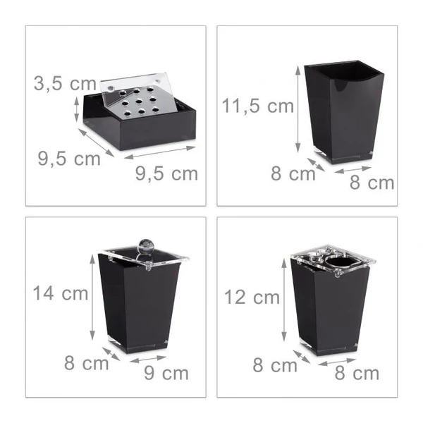 BOLPON Szappanadagoló, Szappantartó, Fogkefe és Fogkrémtartó Szett