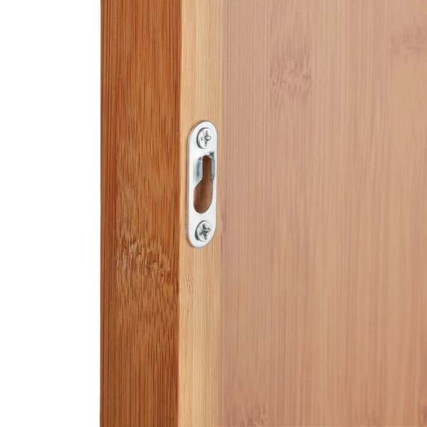 Bambusz keretes tükör praktikus polccal kulcsok és parfümök tárolására