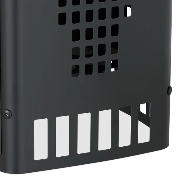 Fekete színű acél faszén és grill begyújtó kémény alsó része