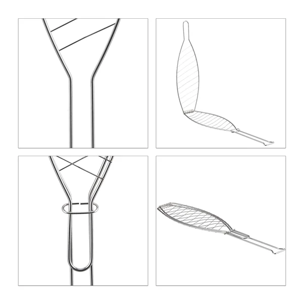 Halsütő Grillrács, 3 darabos Szett