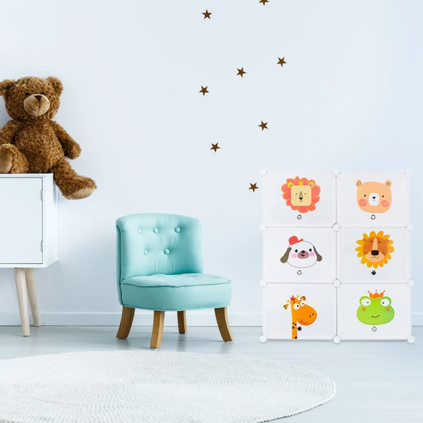 dekoratív gyerek gardrób cipőtartó polcokkal variálható kialakítással