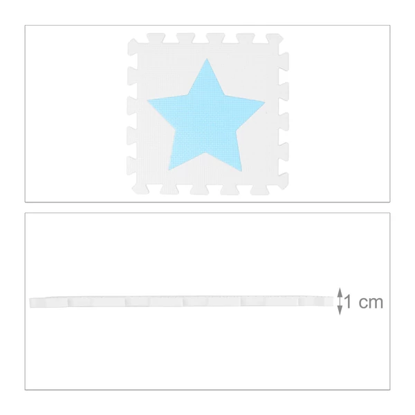Csillag Mintás Habszivacs Puzzle Szőnyeg Gyerekeknek