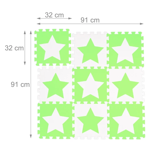 Csillag Mintás Habszivacs Puzzle Szőnyeg Gyerekeknek
