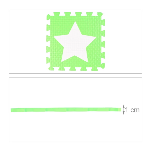 Csillag Mintás Habszivacs Puzzle Szőnyeg Gyerekeknek