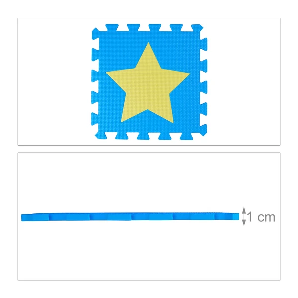 Csillag Mintás Habszivacs Puzzle Szőnyeg Gyerekeknek