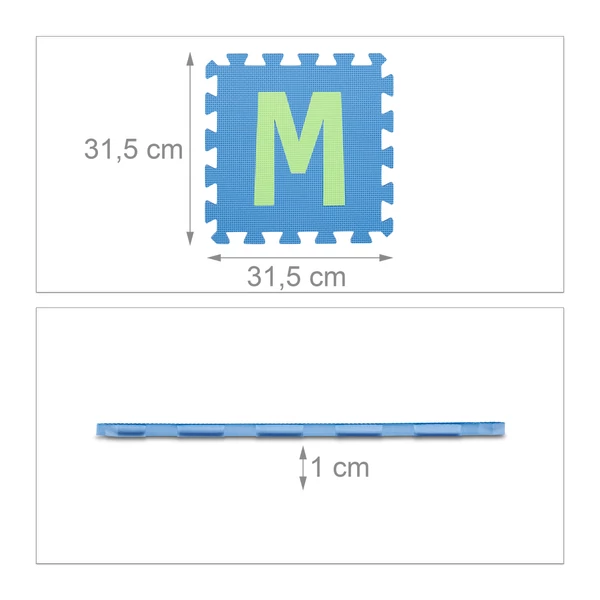 Egy darab habszivacs puzzle mérete M betűvel