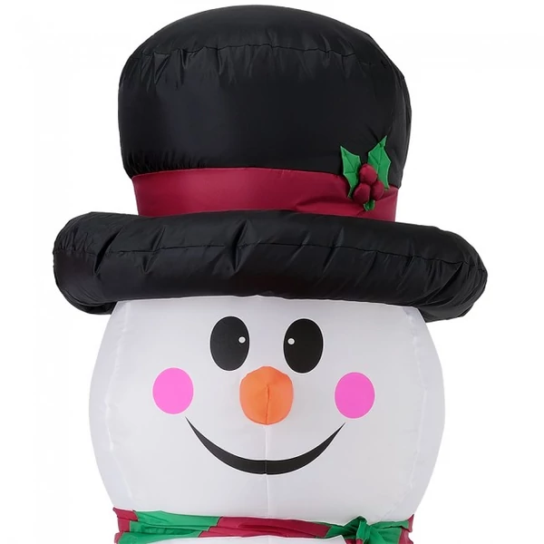 SNOWMAN Kültéri Óriás Felfújható Világító Hóember, LED-es Hóember 240 cm Magas