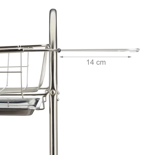 Rola edényszárító oldalán elhelyezett konyhai törlőruha tartó és szárító