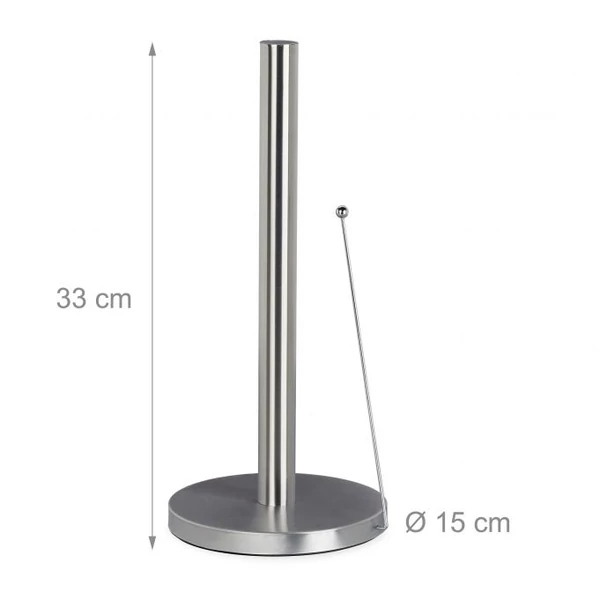 Roll konyhai papírtörlő tartó rozsdamentes acélból méretezett katalógusképen