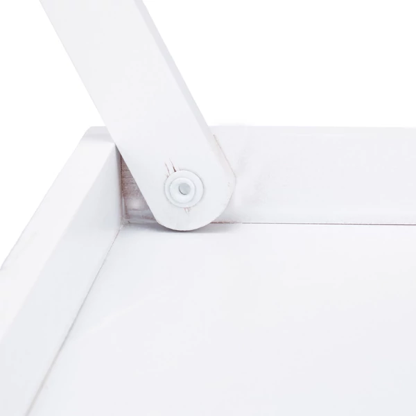 Sota fehér színű bambusz reggeliző és ágytálca kihajtható lábai közelről