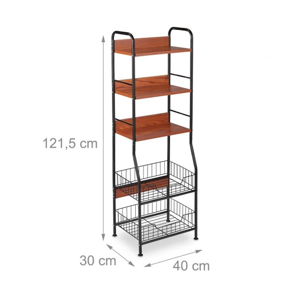 Valina 5 szintes konyhai tároló és polc méretezett katalógusképe