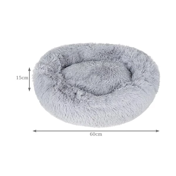 Fluffy puha szőrös kutyafekhely és kutyaágy külső méreteivel