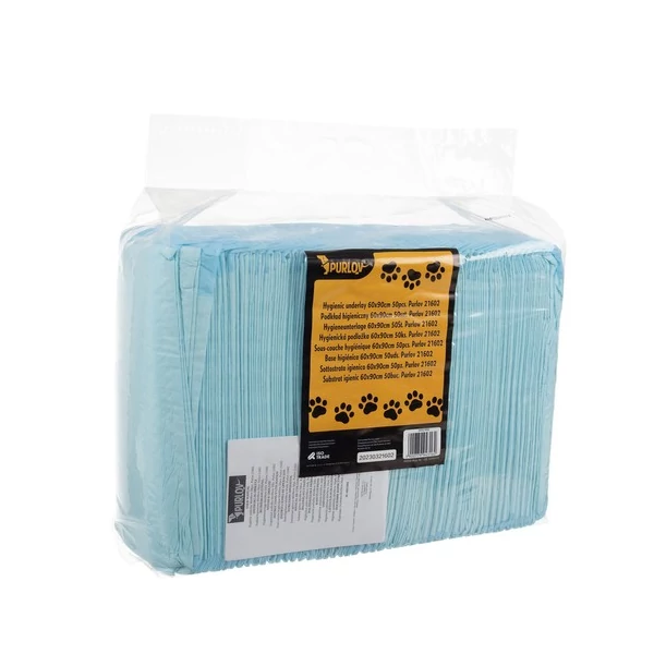 60x90 cm méretű 50 darab kutyapelenka csomagolva