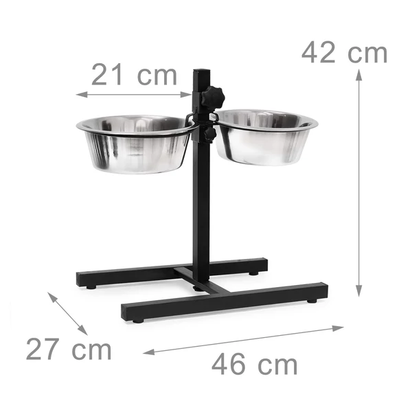 TINKER Állványos Etetőtál 2 x 1,55 L
