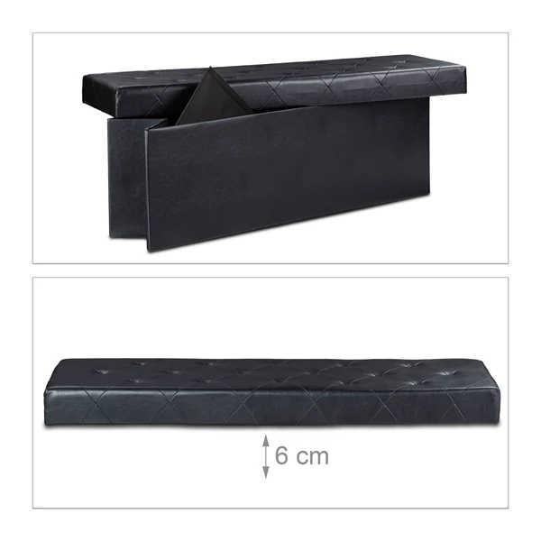 STEP Összecsukható Műbőr Ülőke, Puff 