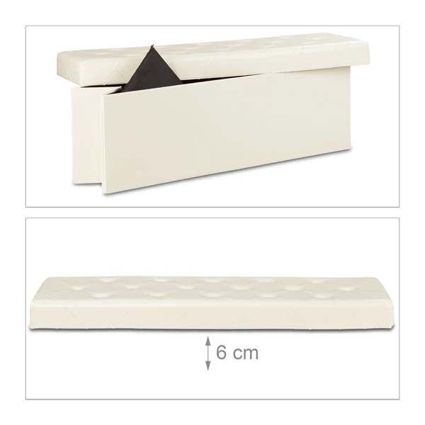 STEP Összecsukható Műbőr Ülőke, Puff 