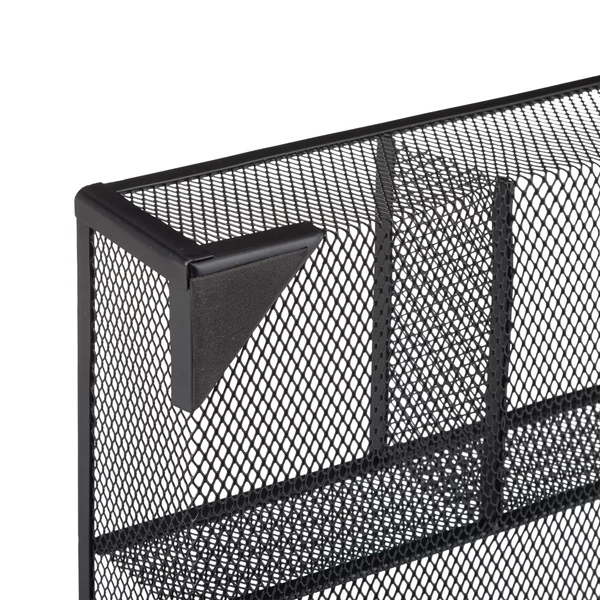 Fémhálós fiókbetét fekete színben acél kerettl a talpán csszásgátló gumibetétekkel