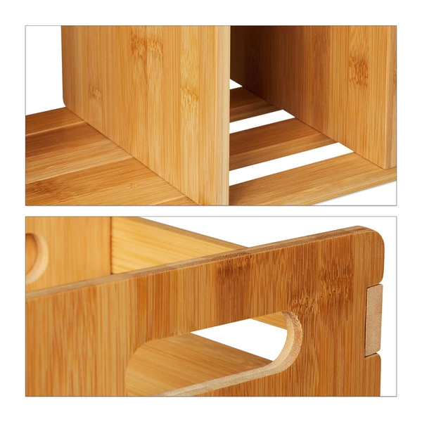 Modern természetes bambusz irodai rendszerező