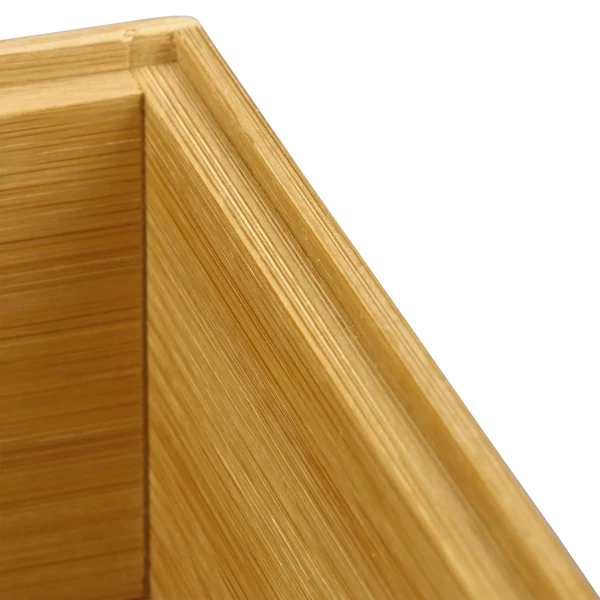 Fuki egymásra helyezhető bambusz tárolódobozok éle amelynek köszönhetően rakásolhatóak