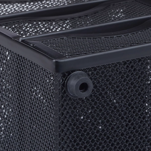 Hop fekete színű acélból készült hálós fiókos íróasztal rendszerező alulról