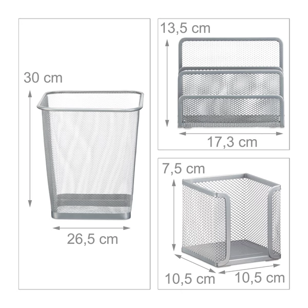IKU 6 részes Fém Asztali Rendszerező Szett, 2 Színben