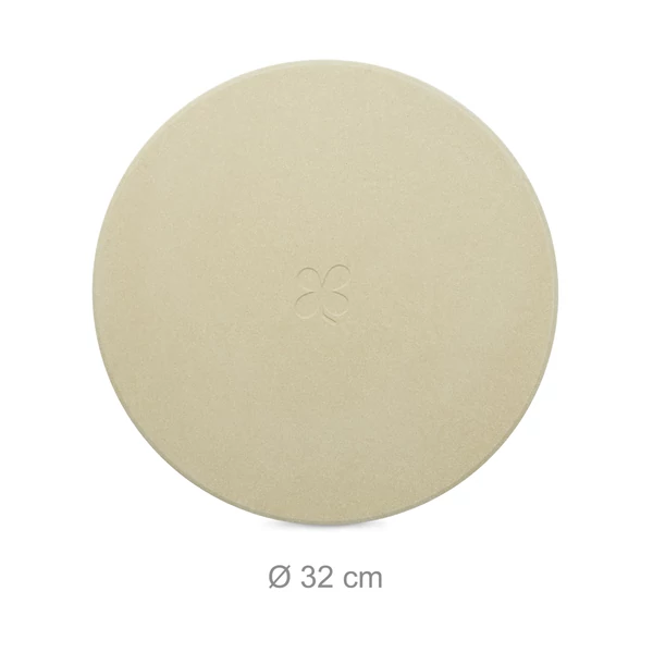 élére állított 32 cm átmérőjű samott pizzakő külső mérettel