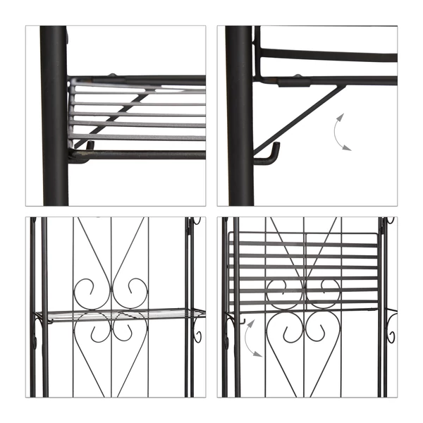 GIROT Összecsukható Fém Virágtartó Állvány