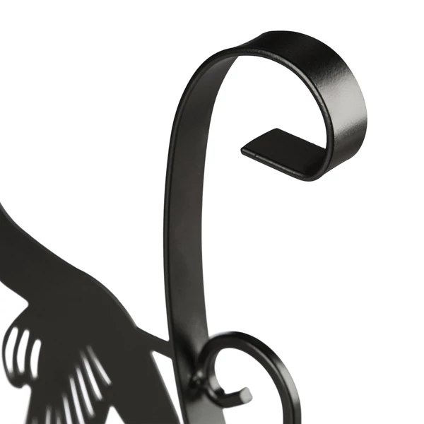 Falra szerelhető madárka mintás fali virágtartó konzol tartórésze közelről