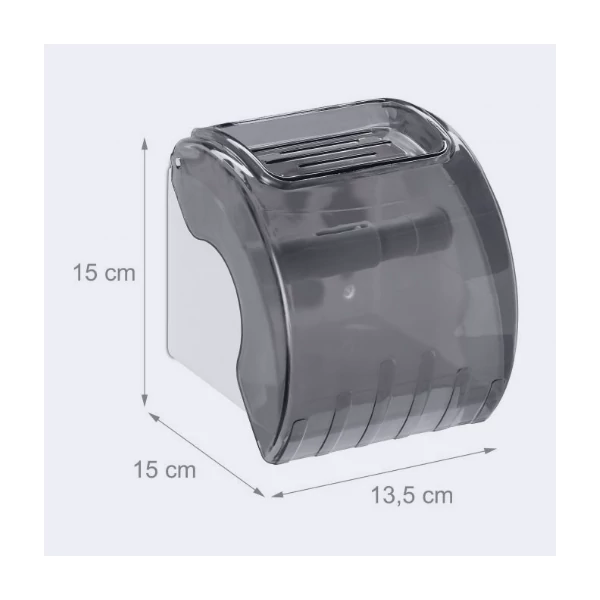 Lio fali Wc papír tartó lehajtott tetővel méretezett ábrája