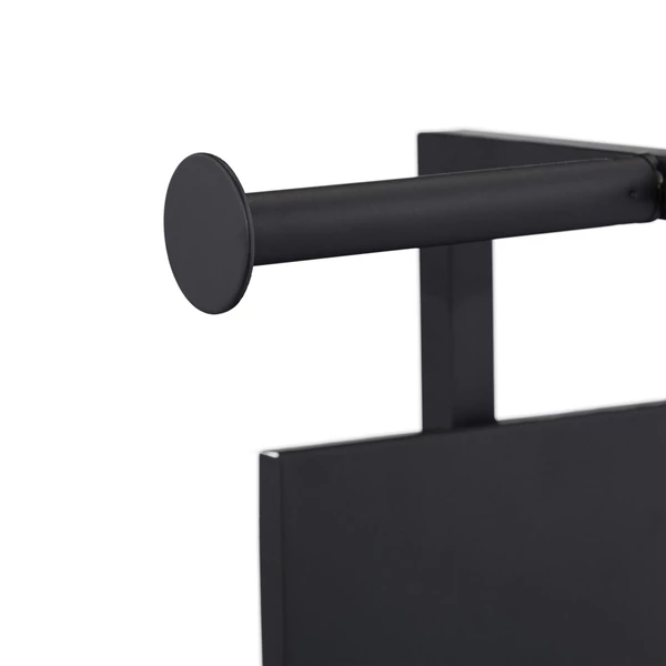 Matt fekete kerek wc papír tartó rúd egy jifnal wc kefe és wc papír tartó állvány tetején