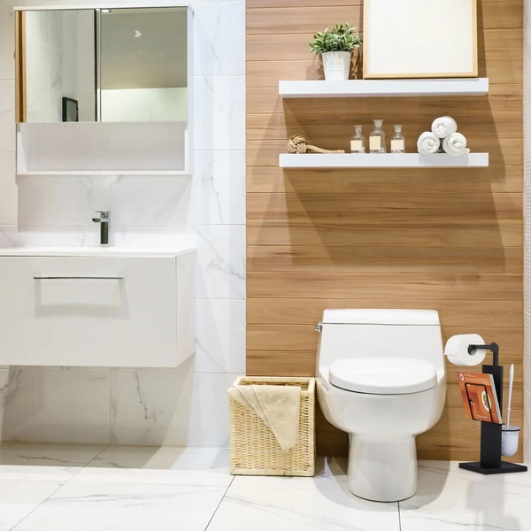 JIFNAL Wc Kefe és Papír Tartó Garnitúra, Újságtartóval 