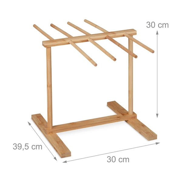 Nara bambusz tésztaszárító állvány üresen méretezett katalógusképen