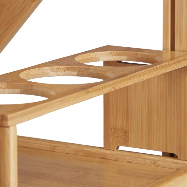 Paul bambuszból készült összecsukható zsúrkocsi bortartó része